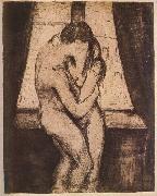 Edvard Munch Kiss oil